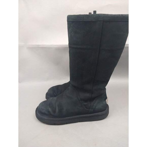 UGG Australia Kenly 1890 Suede Knee-High Boots Women’s 8 Black Leather Sheepskin - Picture 3 of 10